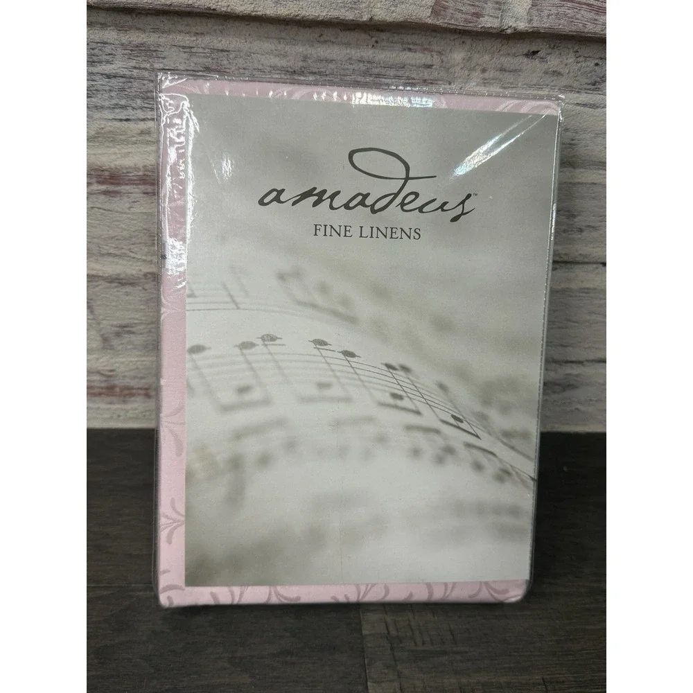 QVC Amadeus Fine Linens Twin Size Sheet Set Rose Pink 300 Thread Count Silk